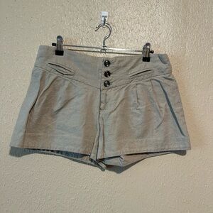 Anthropologie‎ Elevenses Shorts Size 4 Linen Blend